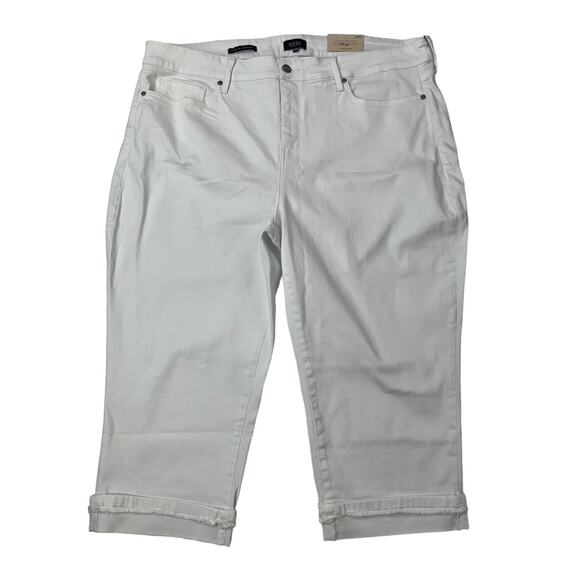 NYDJ Not Your‎ Daughters Jeans Plus 22W Marilyn Straight Crop with Fray Cuff NWT - Picture 15 of 16